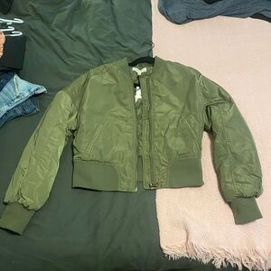 Olive Green Bomber Jacket